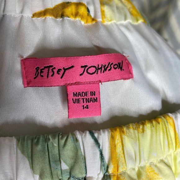 Betsey Johnson 14 off the shoulder lemon print dress - Picture 8 of 10